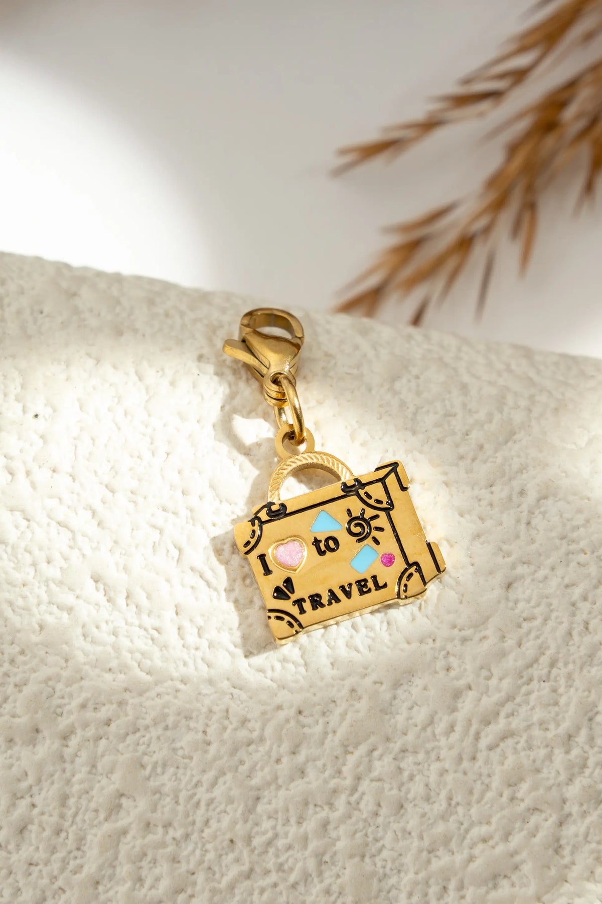 Charm valise "I ♥ to Travel"
